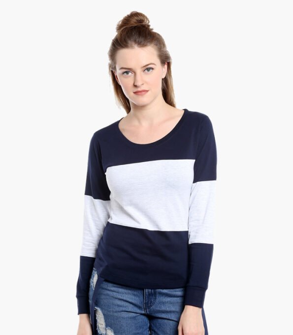 Women-Navy-Blue-Striped-Round-Neck-T-Shirt-1.jpg