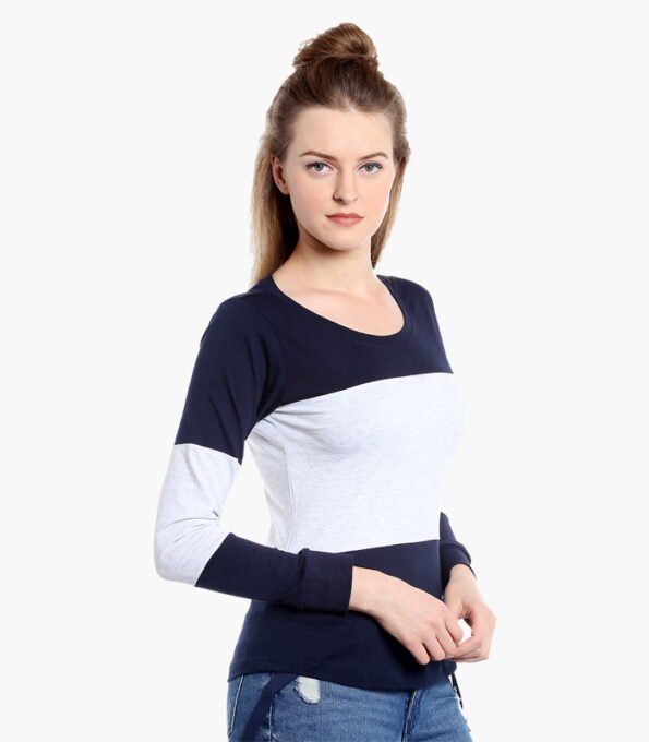 Women-Navy-Blue-Striped-Round-Neck-T-Shirt-2.jpg