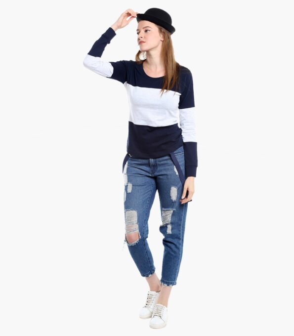 Women-Navy-Blue-Striped-Round-Neck-T-Shirt-5.jpg